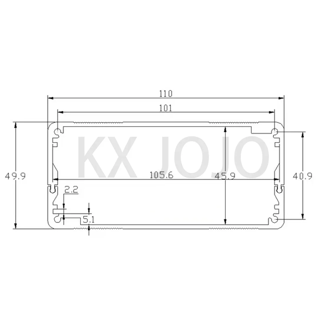 Caja protectora de aluminio para proyectos electrónicos, carcasa impermeable dividida de 110x50x130mm, PCB plateado/Negro, instrumento de bricolaje