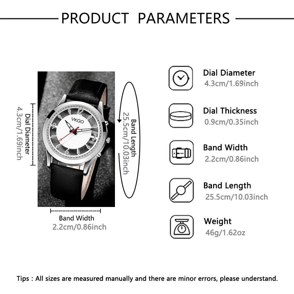 Men's Fashion Watch, Business Style, Alloy Box, Quartz Movement Leather, Non-Rechargeable Coin Battery, Ideal Holiday Gift and F