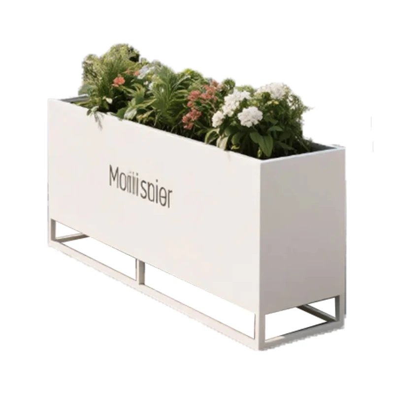 *Customized Outdoor Iron Stainless Steel Flower Boxes Planters Commercial Office Plaza Sales Garden Street Bed Trough Customized