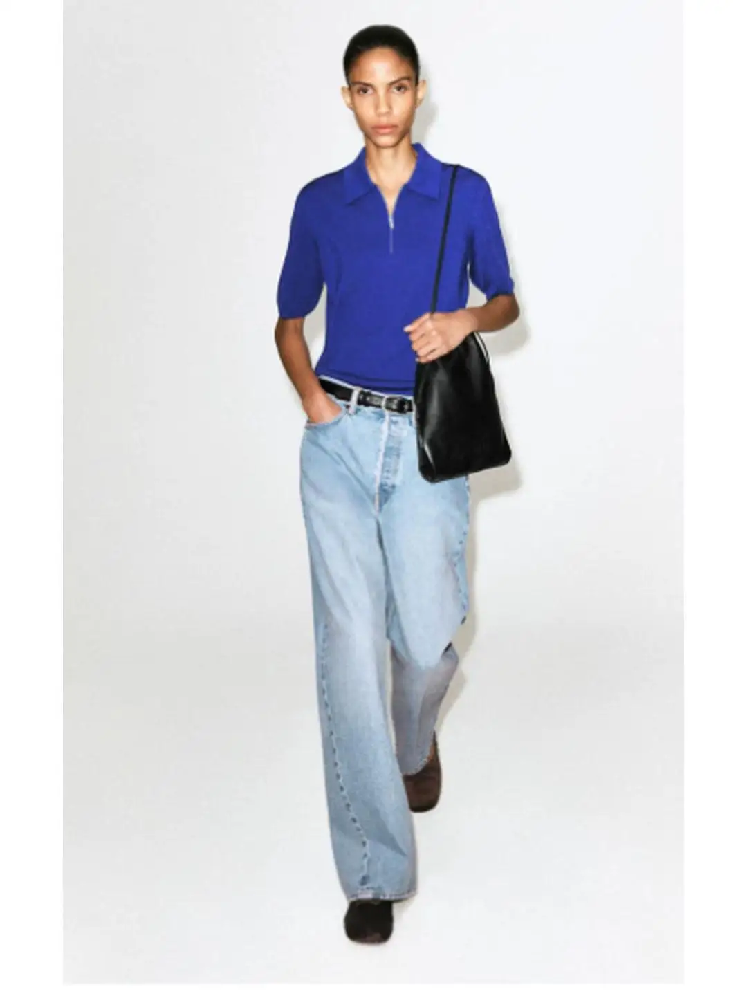 Standard Fit Zipper Closure Short Sleeve  Shirt Versatile Autumn Fashion Quality Design Casual Wear for Women