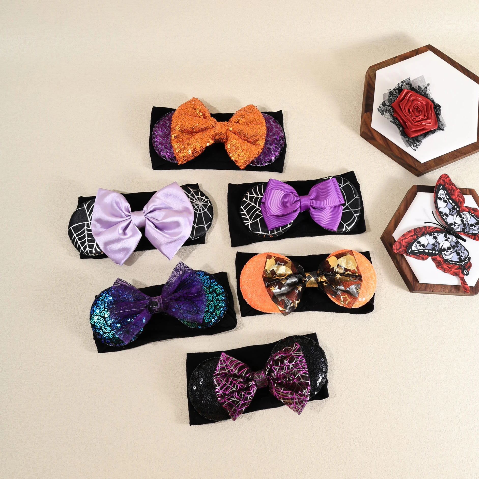 عصابات رأس للفتيات الصغيرات للهالوين، عصابة رأس على شكل آذان الماوس لحديثي الولادة والأطفال، أغطية رأس للحفلات الكرتونية، إكسسوارات للشعر بنفسك