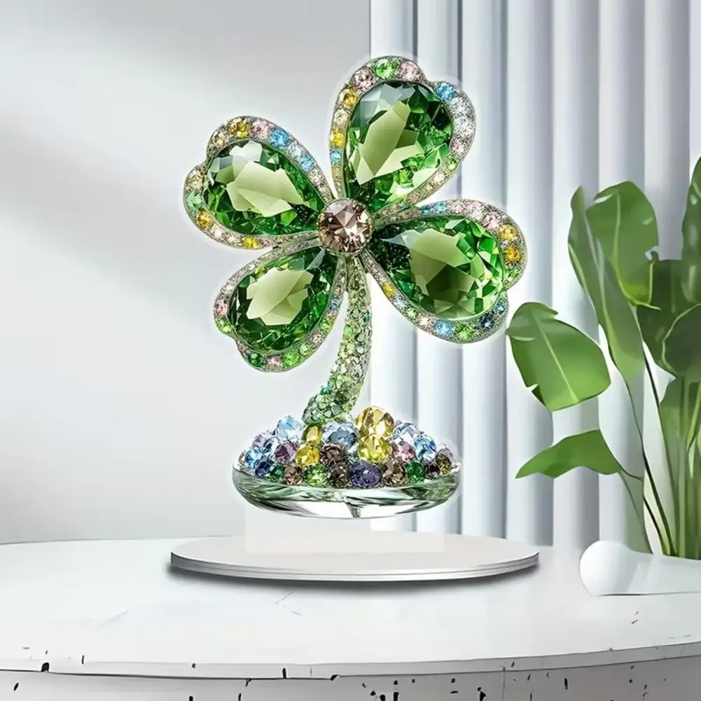 St. Patrick's Day Acrylic Table Sign 2D Irish Shamrock Leprechaun Tabletop Ornament for Indoor Home Desk Shelf Decor 90%