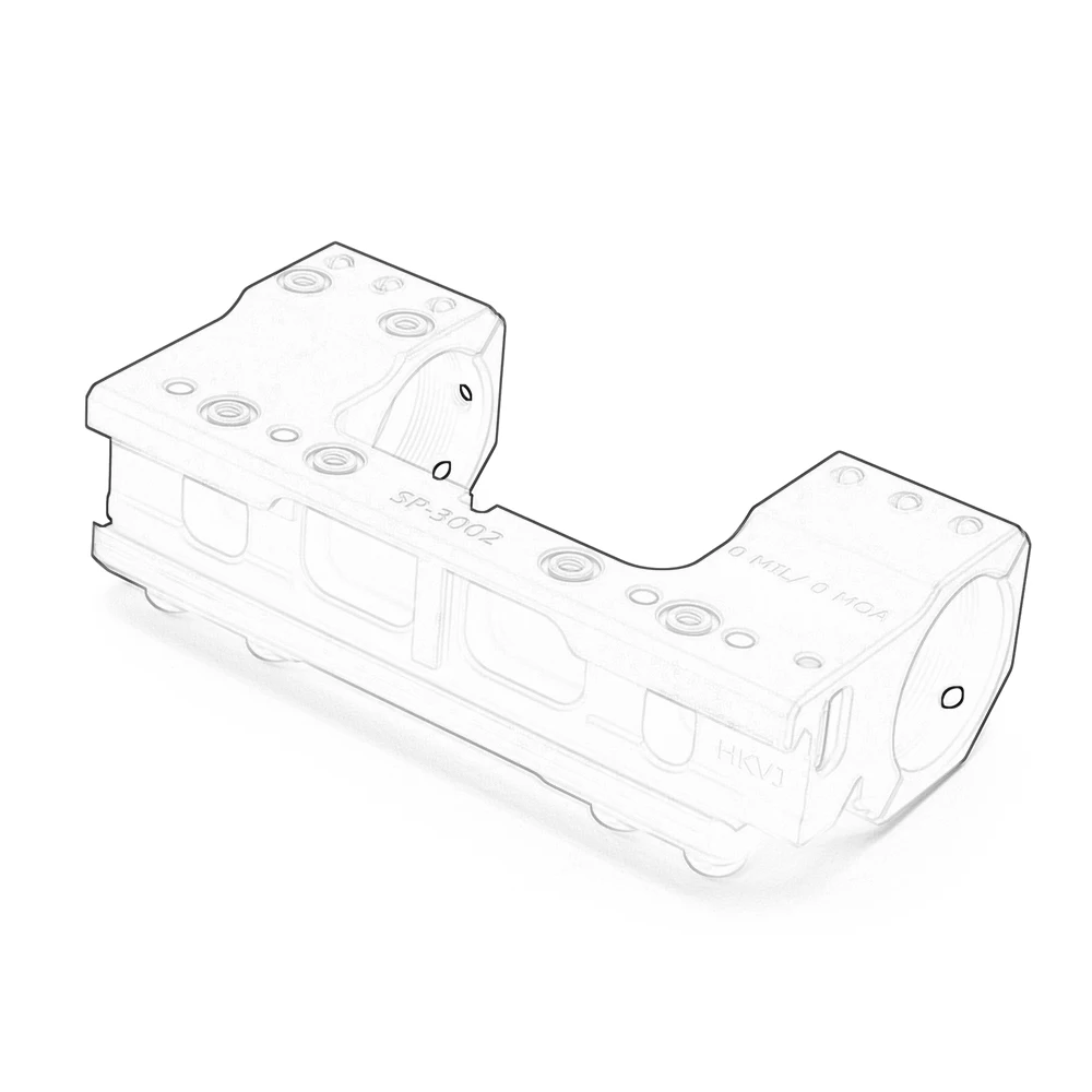 Holy Warrior-mira telescópica de tubo para rifle, SP-4002 sólida, 0MIL 0MOA, 34mm, 38mm de altura, montaje de 1,50 pulgadas con superficies