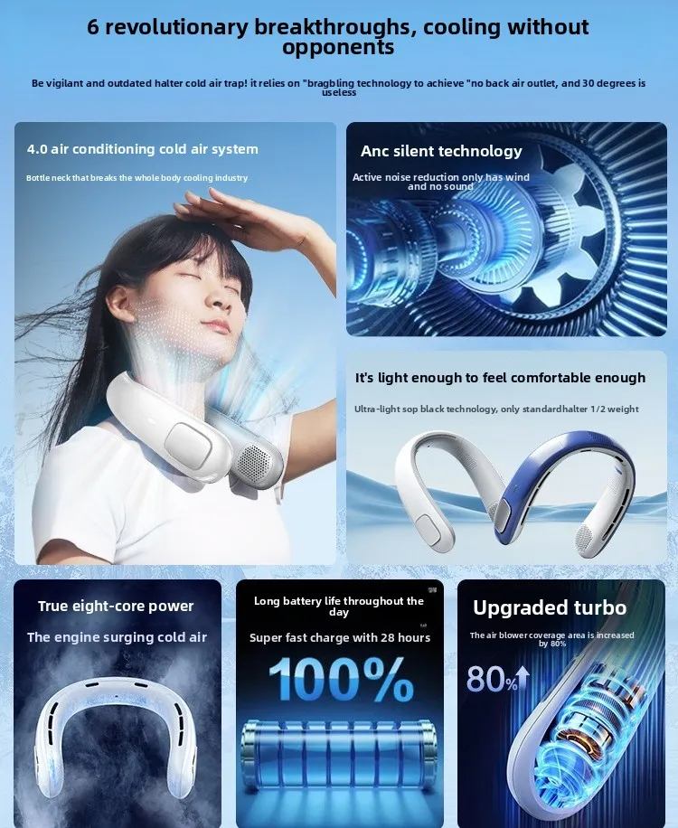 2025 새로운 교수형 팬 에어컨 냉각 모델 휴대용 자동 미니 USB 충전