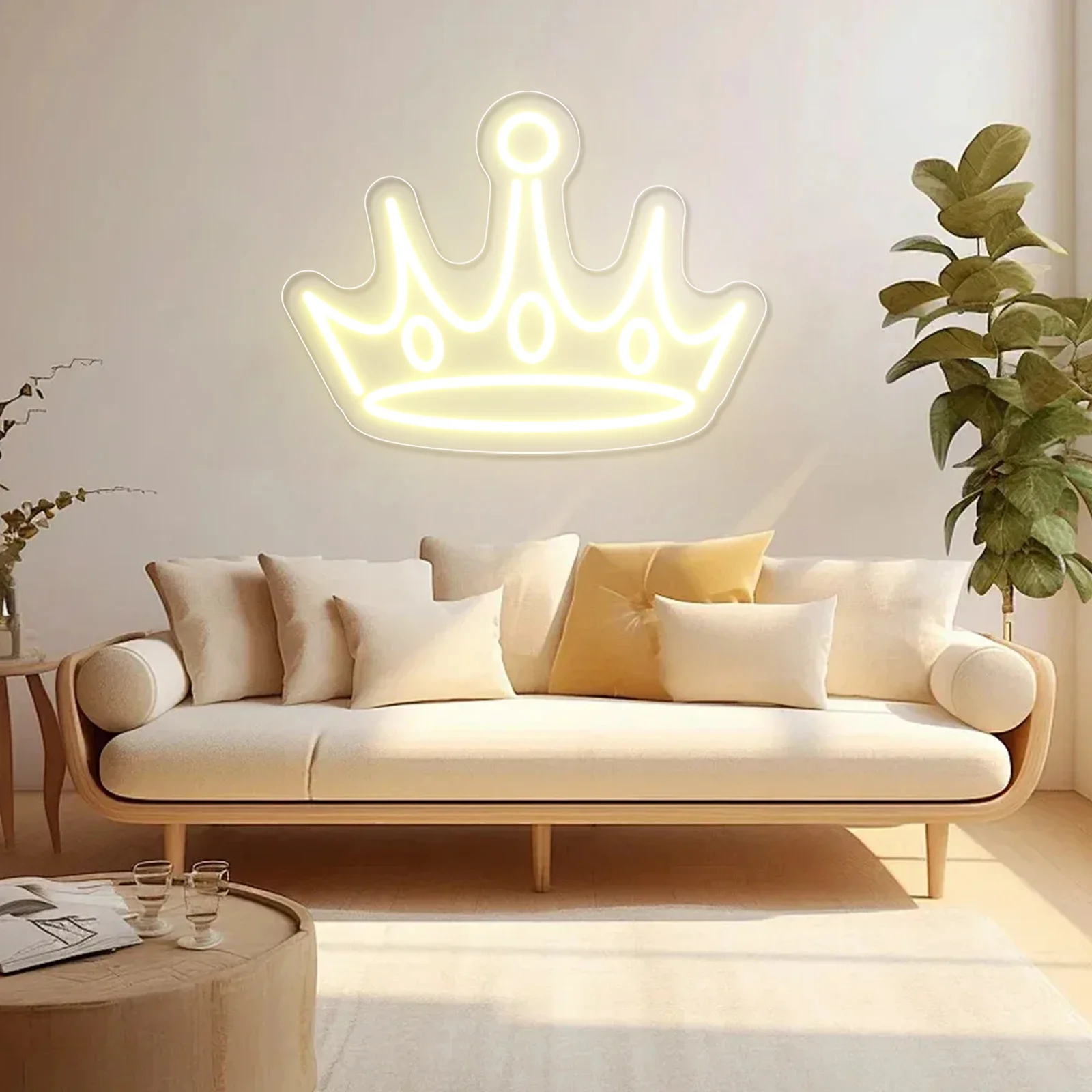 

Yellow Crown Decor Wall Art Neon Sign Light For Room Party Bar Club Pub Decoration New Year Gifts,personalised LED Neon Lamp