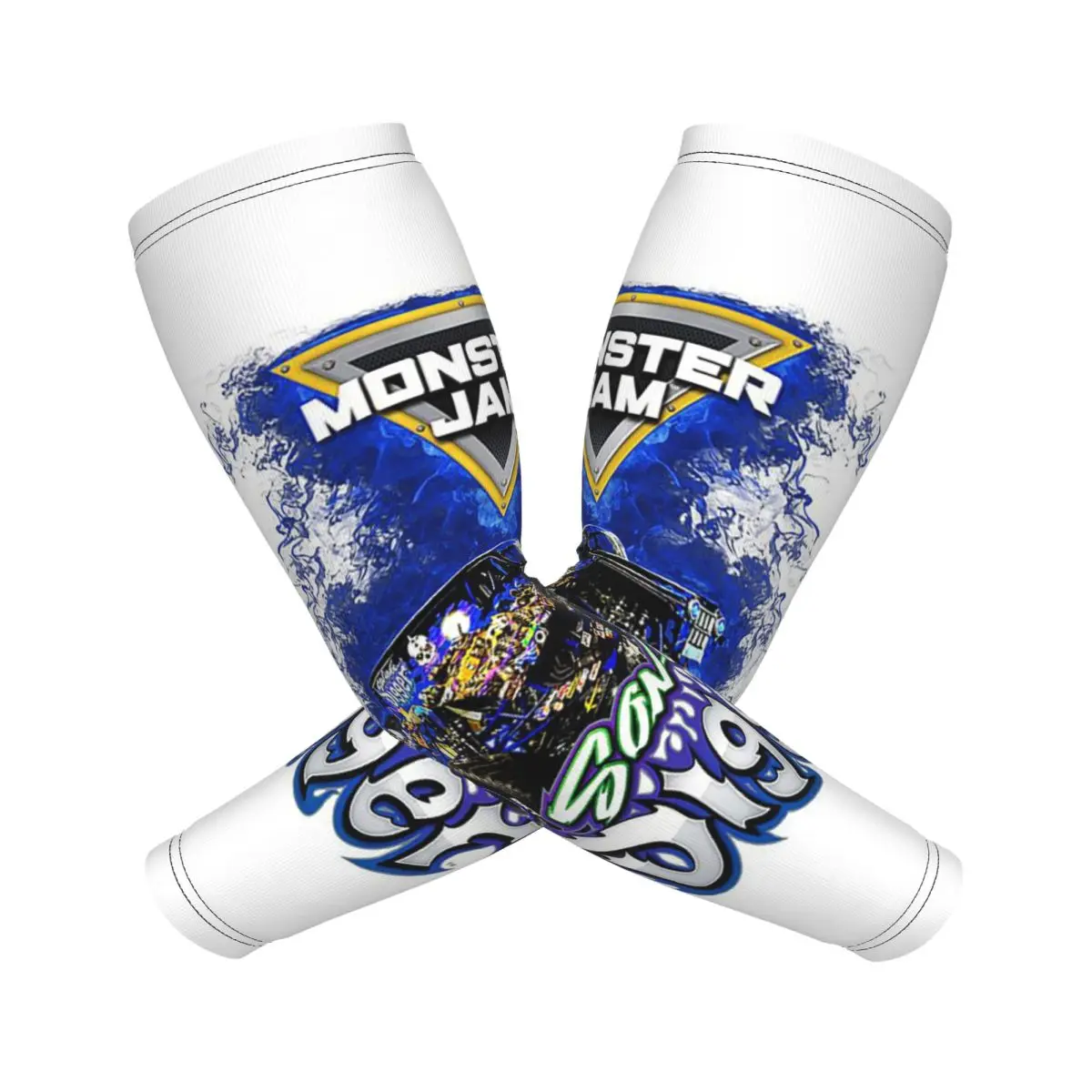 الكلاسيكية الوحش جام شاحنة نمط الذراع الأكمام الرجال النساء الشمس الأشعة فوق البنفسجية حماية الوشم التستر الرياضة التبريد ركوب الدراجات