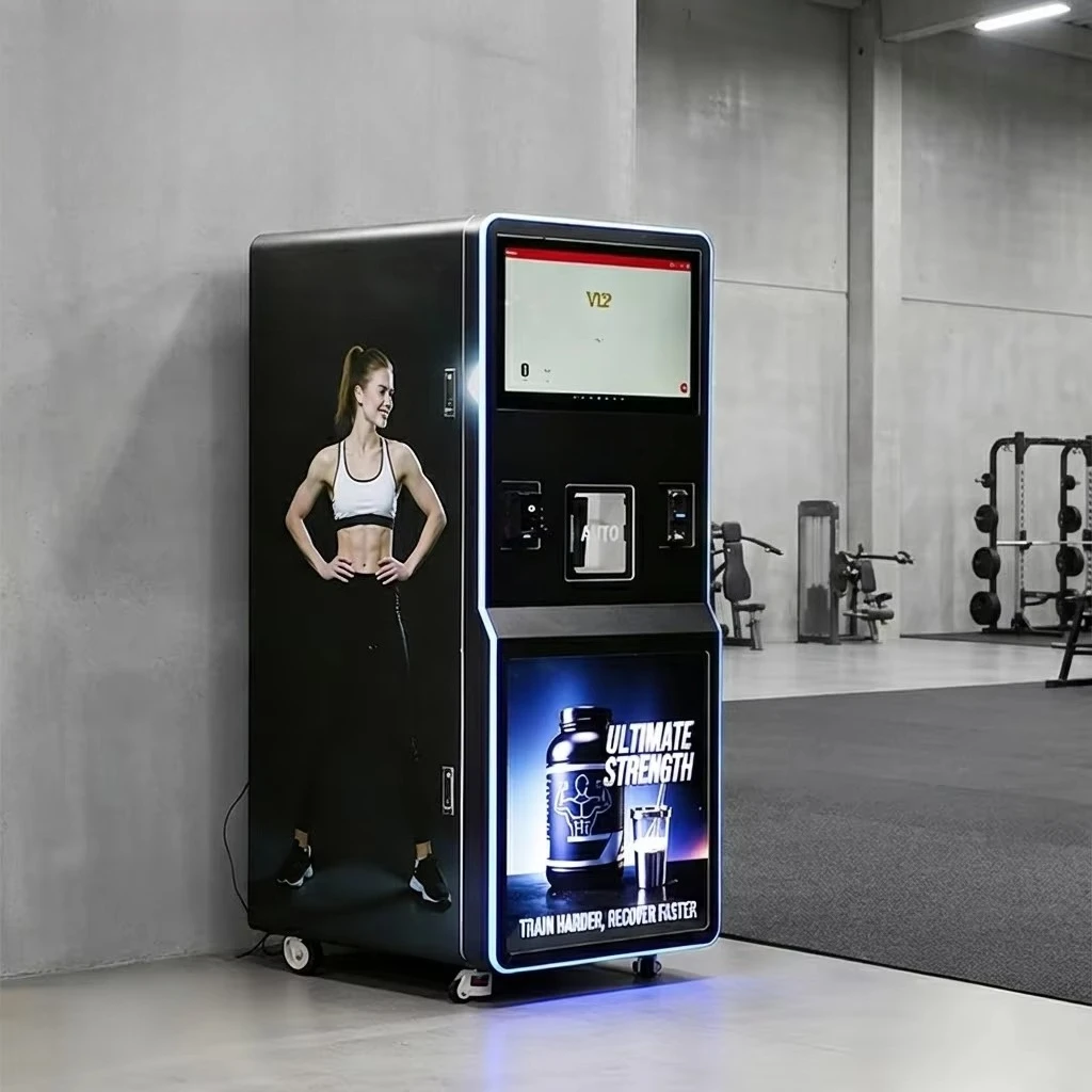 FOODLINE Luxury Fitness Club Protein Shake Dispenser Anti Fog Glass High Efficient Mixing Motor Equipment