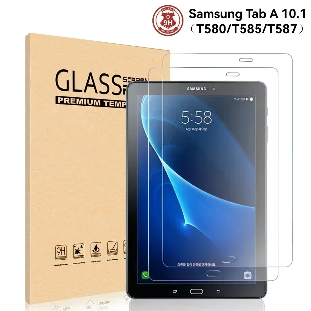 

2PCS Tempered Glass Protective Film For 2016 Samsung Galaxy Tab A 10.1 SM-T580 T585 T587 Screen Protector Glass Protection