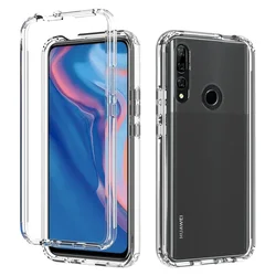 2 in 1 Hybrid Armor Shockproof Phone Case For Huawei Y9 Prime 2019 Y9S Hard Plastic Frame Transparent Soft TPU Back Cover Fundas