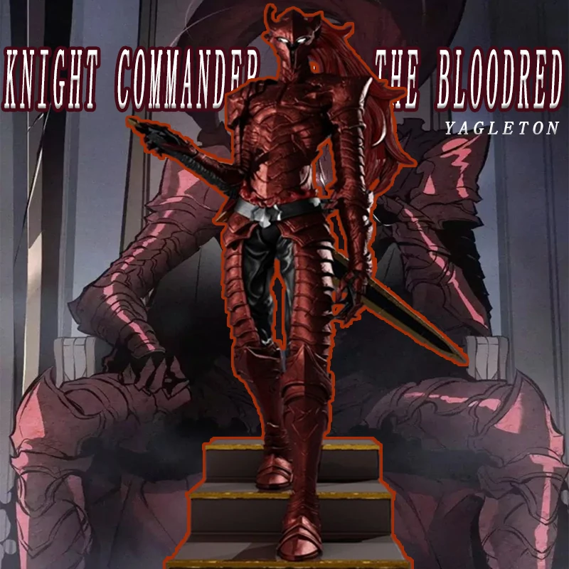 

24CM Solo Leveling Red KNIGHT COMMANDER IGRIS THE BLOODRED Of Yagleton Comic characters Action Figure Model Decor Boy Toys Gifts