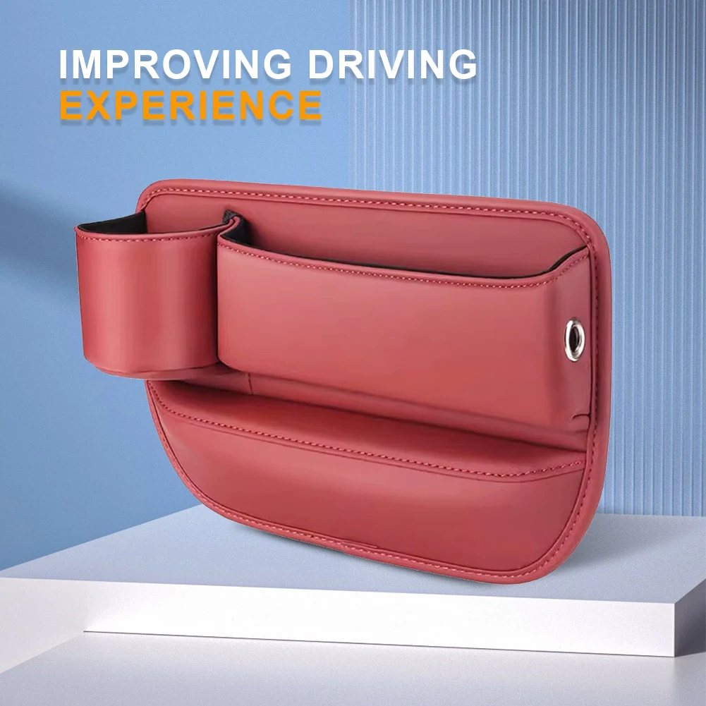 منظم مقعد السيارة، جيب تخزين داخلي للسيارة من الجلد، منظم شق المقعد الداخلي للسيارات، حقيبة تخزين حشو الشقوق #3