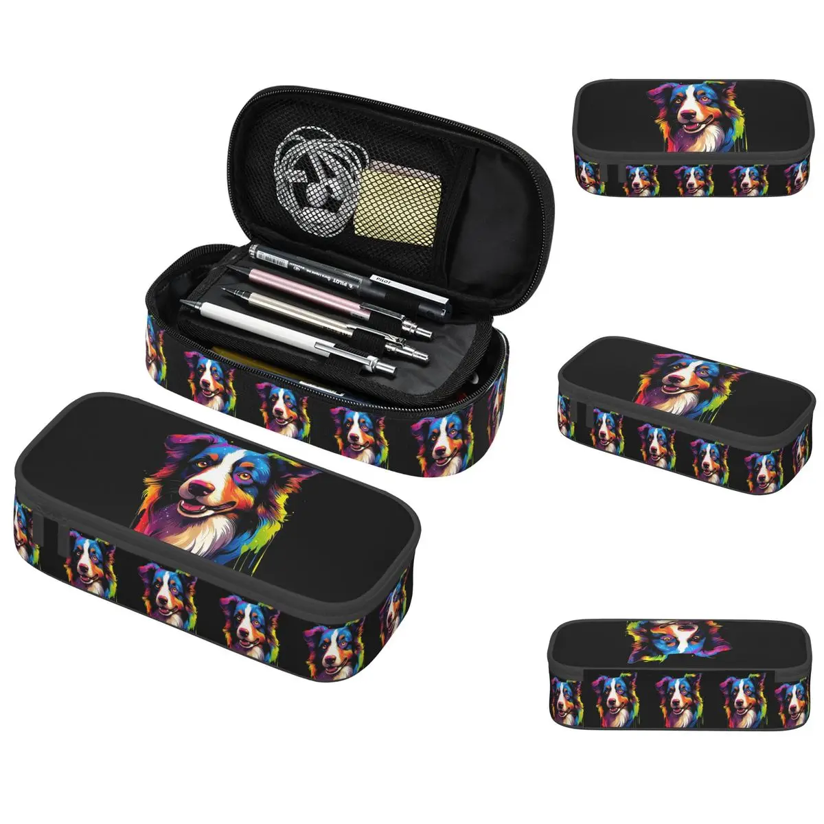 مقلمة بوردر كولي للأولاد والبنات، صندوق هدايا، حقيبة أقلام رصاص، لوازم القرطاسية، حقيبة حامل القلم