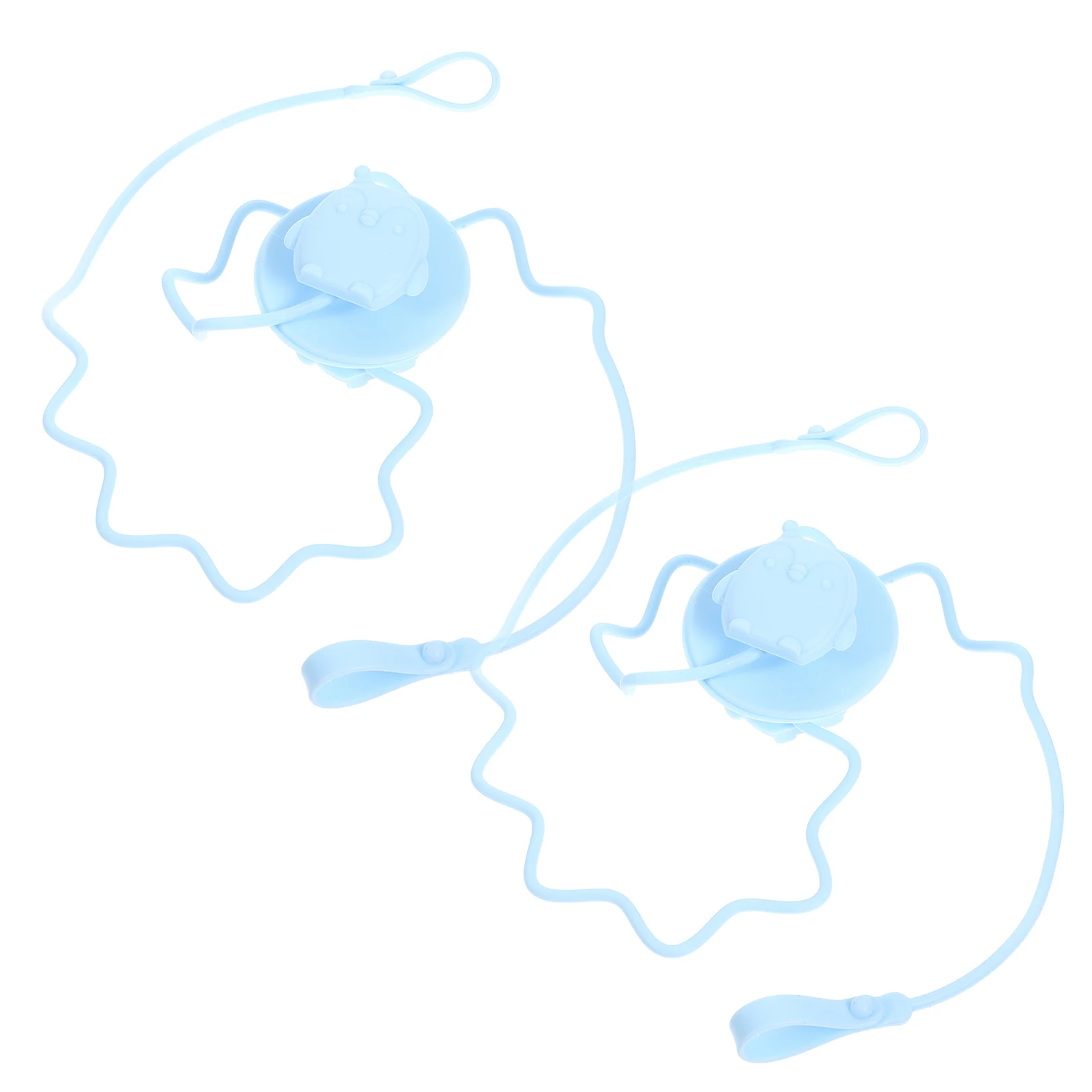 

Baby Spoon Fork Set Silicon Anti Drop Chain Infant Feeding Utensils Holder Strap Short Cutlery Suction Cup Blue Practical