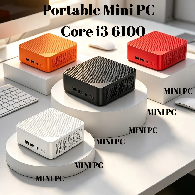 2026 New Portable Mini PC Intel Core i3-6100 Gamer Computer  16GB RAM 1/2TB SSD FHD Bluetooth WiFi6  Gaming Office 4K HDMI