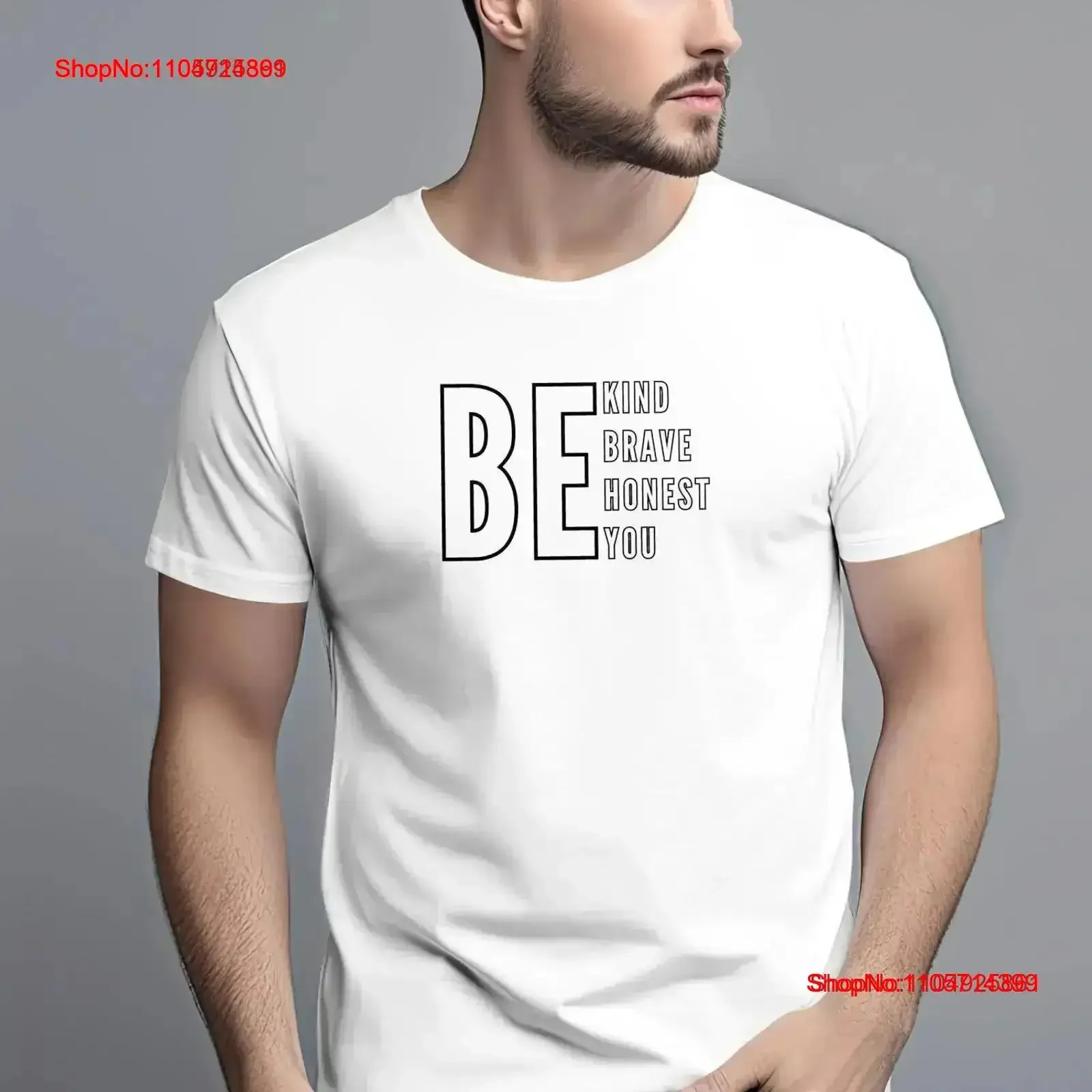 T-shirt Motivant « Be Kind Brave Honest You » – Message Positif Inspirant, Tenue Encourageante, Style Vintage Délavé