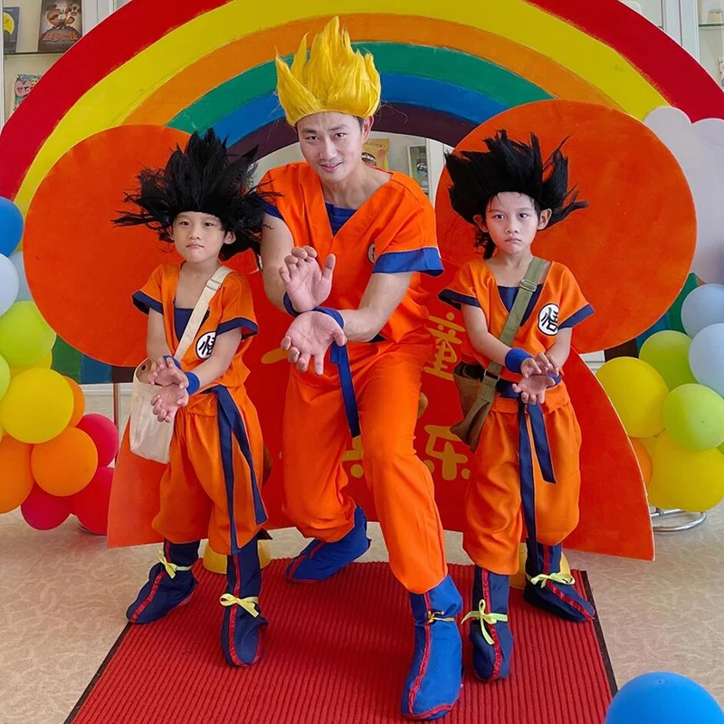 أزياء الهالوين التأثيرية ملابس الكبار Accory Goku ملابس الأطفال أداء المسرح الصيني التقليدي ث...