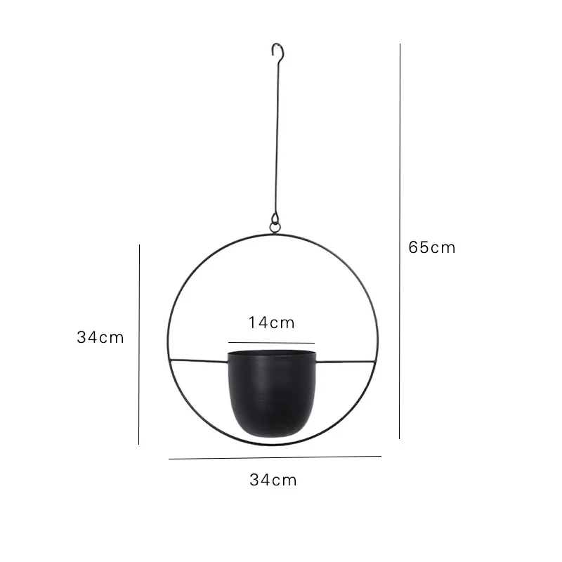 Metal Hanging FlowerPot Plant Hanger Chain Iron Aerial FlowerPot Plant Basket Holder Swinging Flower Pot Home Balcony Decoration