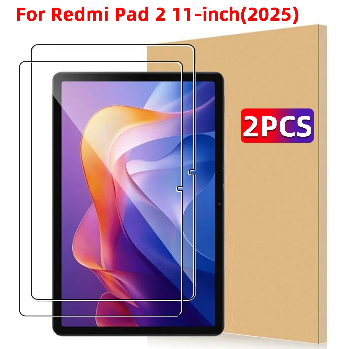 

2 шт. закаленное стекло для Xiaomi Redmi Pad 2 11 дюймов Защитная пленка 2025 для Redmi Pad 2 2025 Защитные пленки для экрана планшета