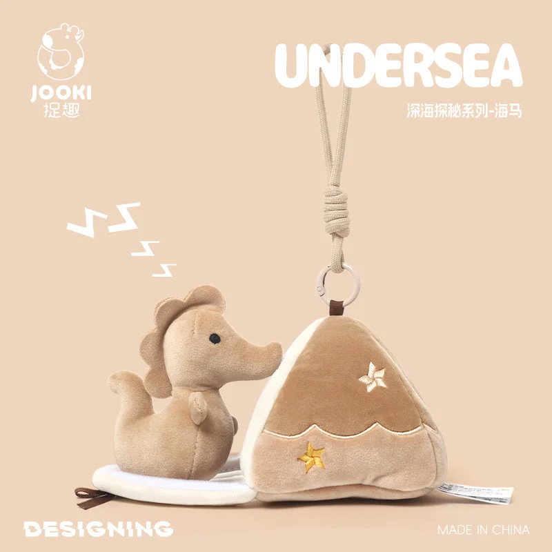 Portachiavi in peluche con cavalluccio marino, simpatico ciondolo per borsa da esploratore dell'oceano, regalo di peluche per ragazze, decorazione per zaino di compleanno per bambini