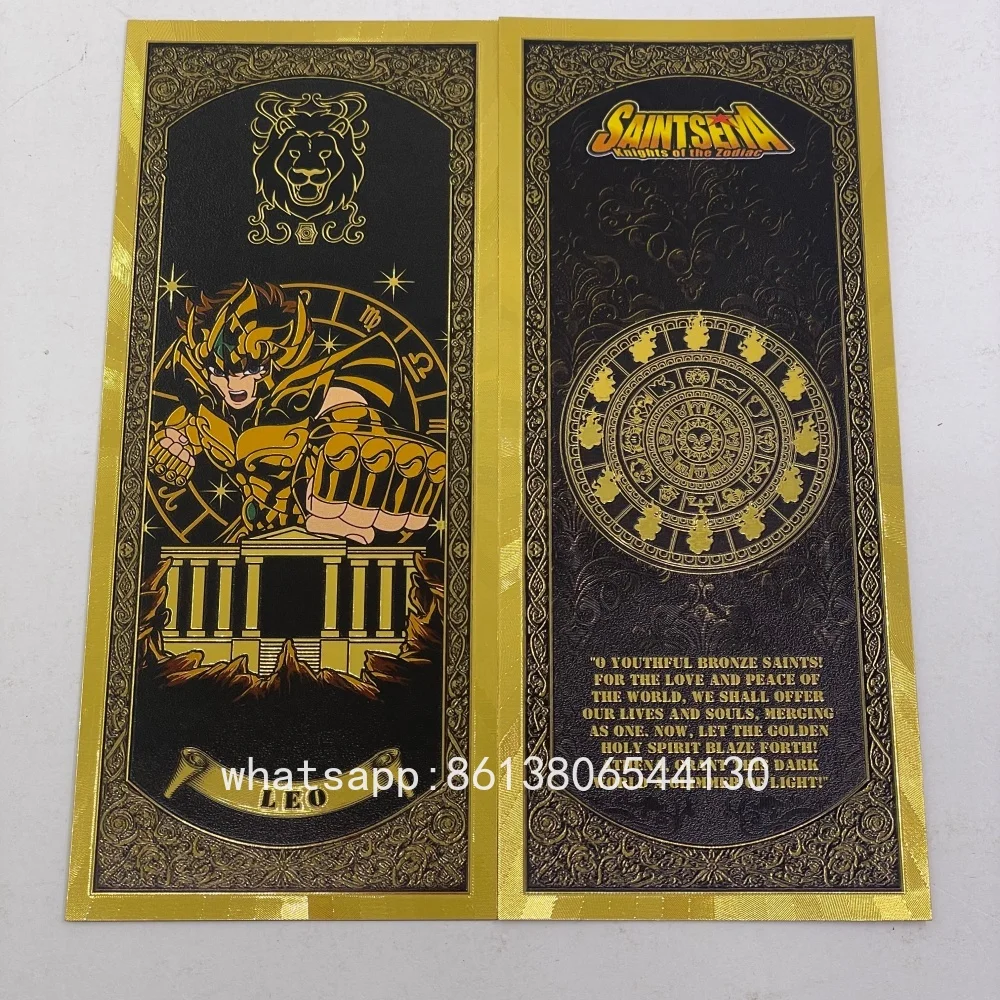 Saint Seiya 12 Zodiac Signs Gold Cards Gold Cards Premium Anime Collectible Souvenir Gift for Fans view 3