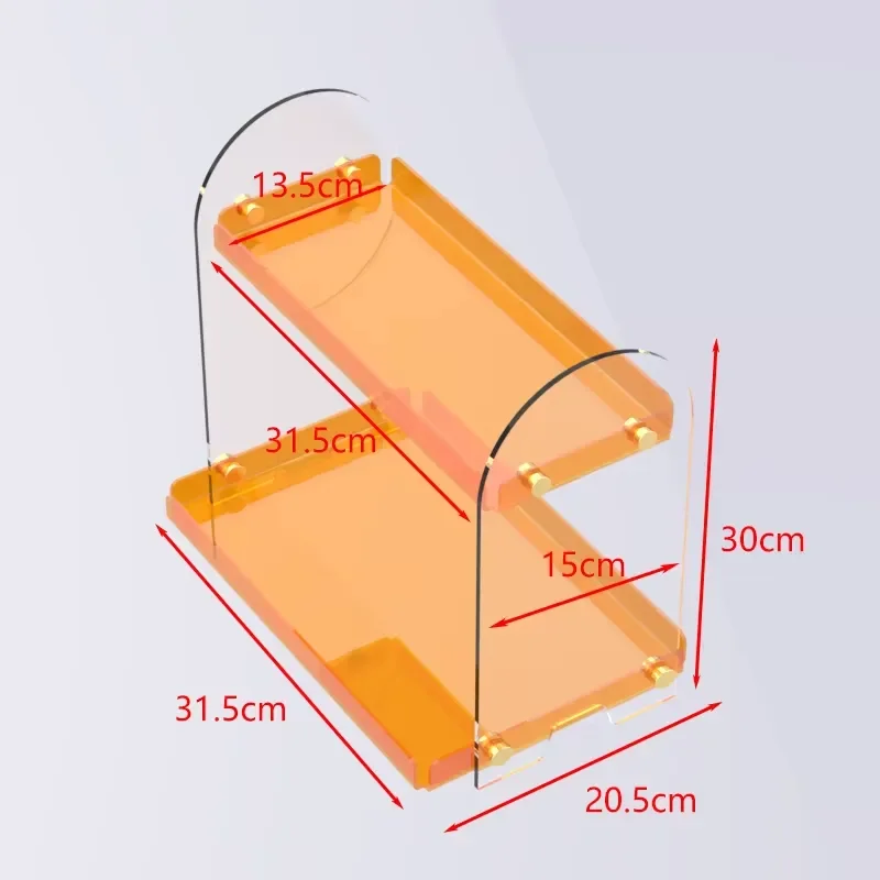 Luxury acrylic multi-layer storage box, bathroom face rack, cosmetic rack, countertop display rack, modern style