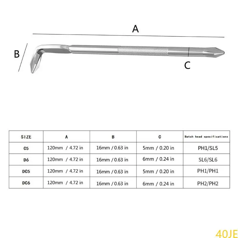 Tournevis type L 40J