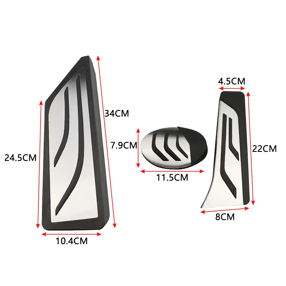 Car Pedals for BMW X1 X2 F48 F39 F45 F46 F40 LHD Foot Rest Pedal Pad Cover 216i 218i 220i 216d 218d 220d Active Gran Tourer