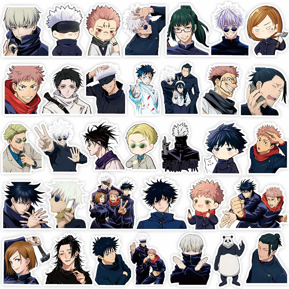 80pcs Cartoon Jujutsu Kaisen Anime Stickers Waterproof Decals Car Motorcycle Luggage Helmet Cool Sticker for Kids Classics Toy view 4