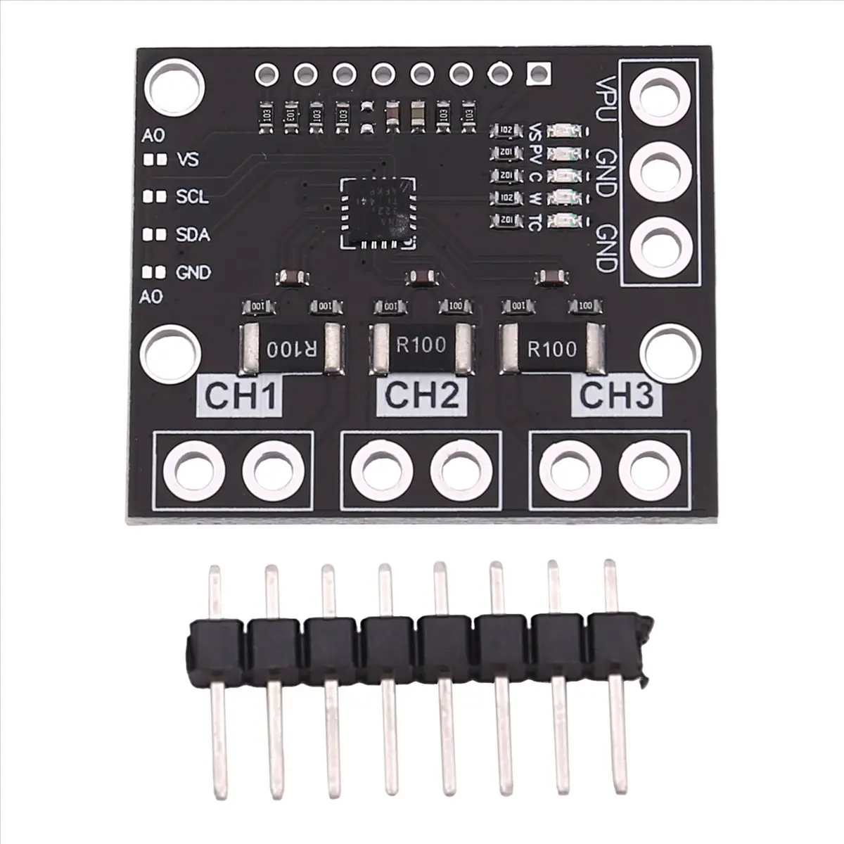 A46U  SMBUS INA3221 Triple-Channel Shunt Current Power Supply Voltage Monitor Sensor Board Module Replace INA219 with Pins