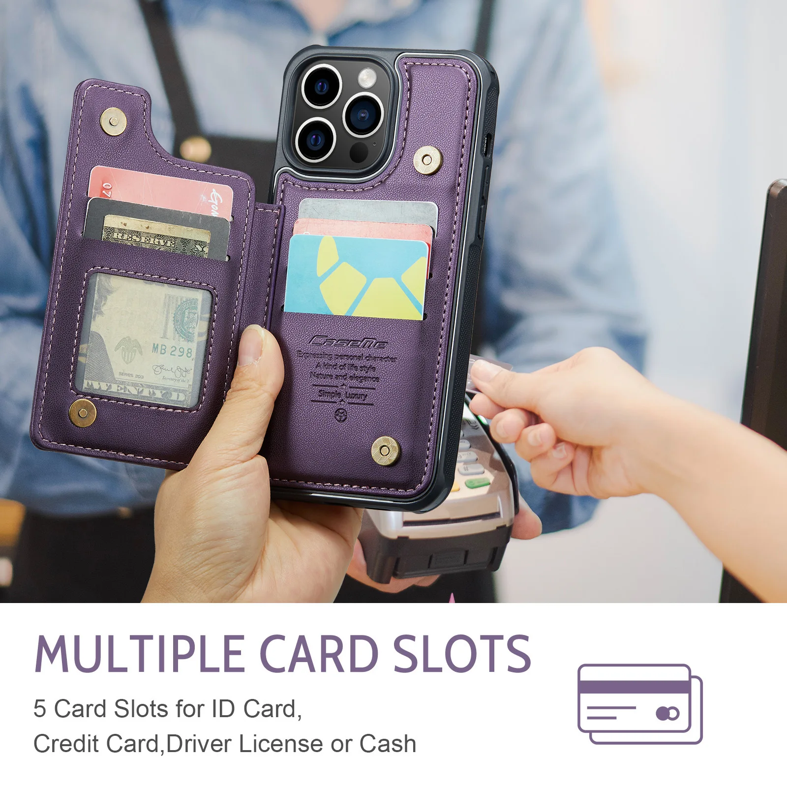 

Flip Leather Phone Case for iPhone 17 Pro Max 16 15 11 12 13 14 XR X XS Plus Magnetic Wallet Card Slots Bag Protect Back Cover