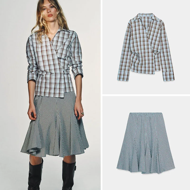 

Spring New Arrival Women's Midi Skirt Silk irt ZA2026 Ethnic Stage Costume Faionable Chinese Clothing for Young Women