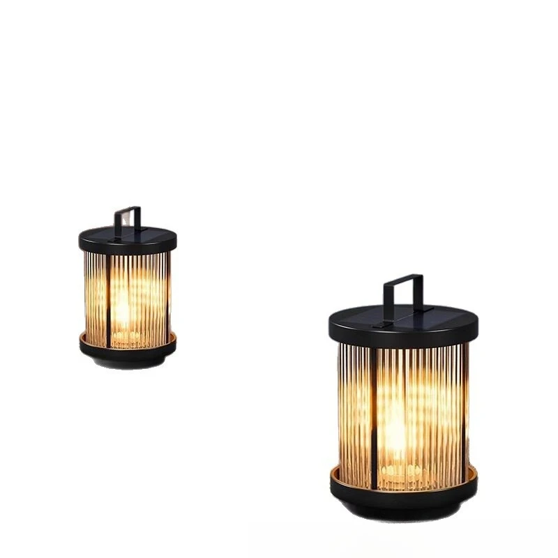 Solar lawn light outdoor villa balcony garden simple floor lantern waterproof light control home