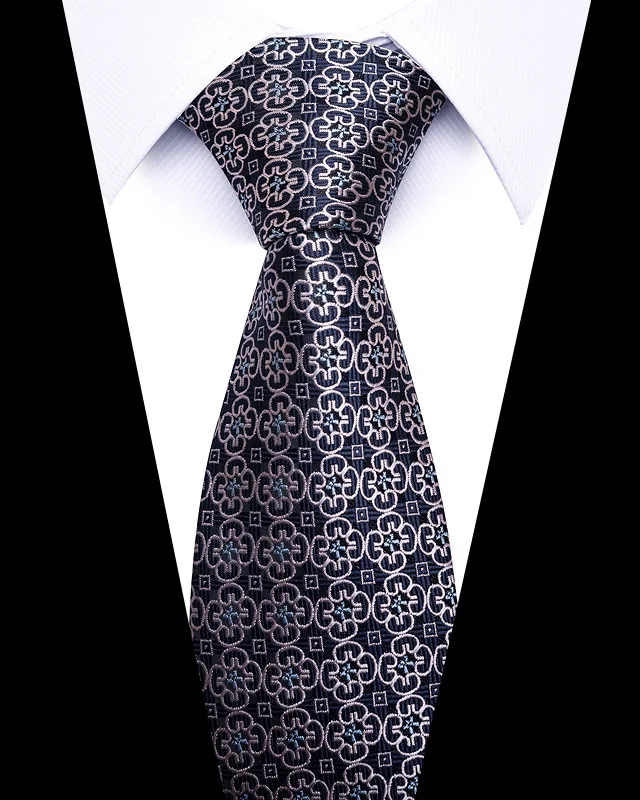 Hochwertige Hochzeitskrawatten für Männer, modisch, neuer Stil, blauer Streifendruck, Krawatten, tägliches Büro, Bekleidung, Accessoires, Geschenk für Männer – Detail 21