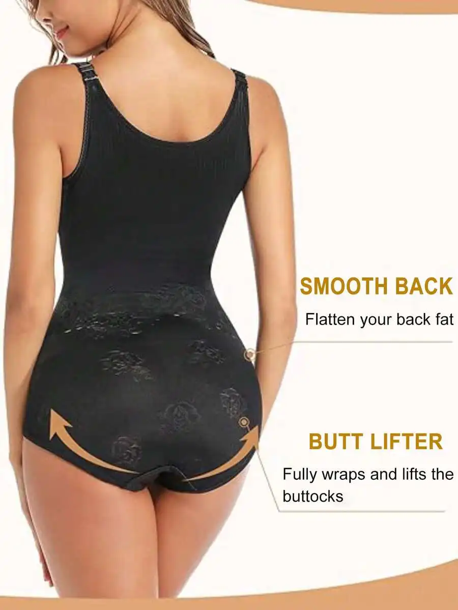 Body Moldeador Jacquard para Mujer, Control de Abdomen, Compresión, Ropa Interior Reductora, Camiseta Interior