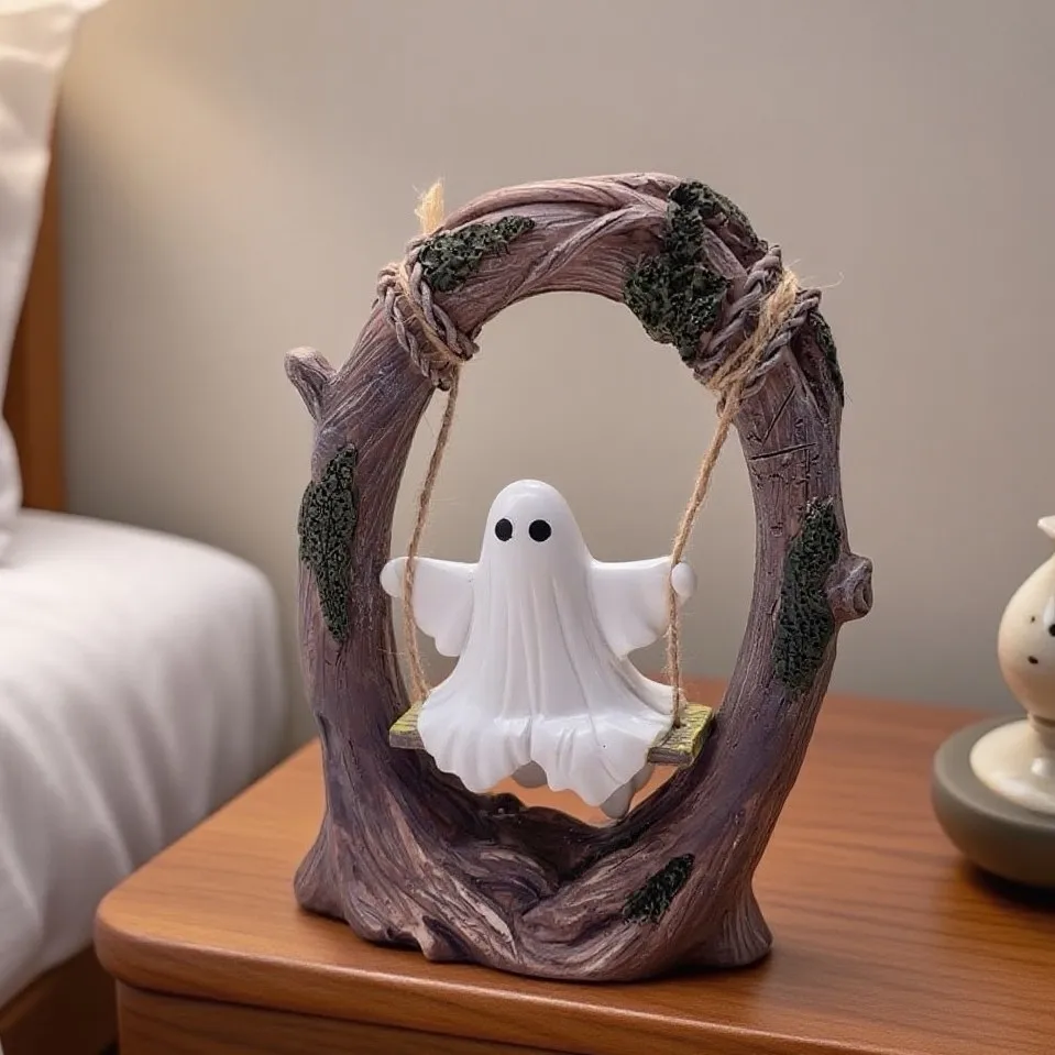 New Halloween Swing Ghost Pendant, Swinging Ghost Home Accessories, Funny Holiday Desk Decoration