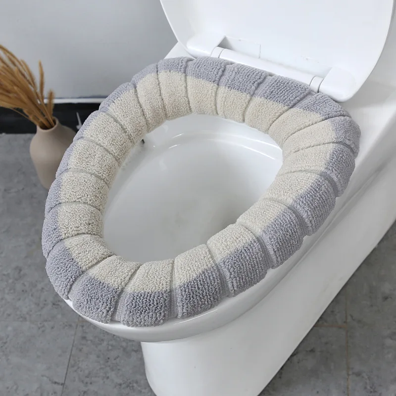Toilet Seat Bathroom Mat Winter Warm Toilet Seat Cover Water Proof Accessories Bowl Wc Pad Products Household Merchandises Home