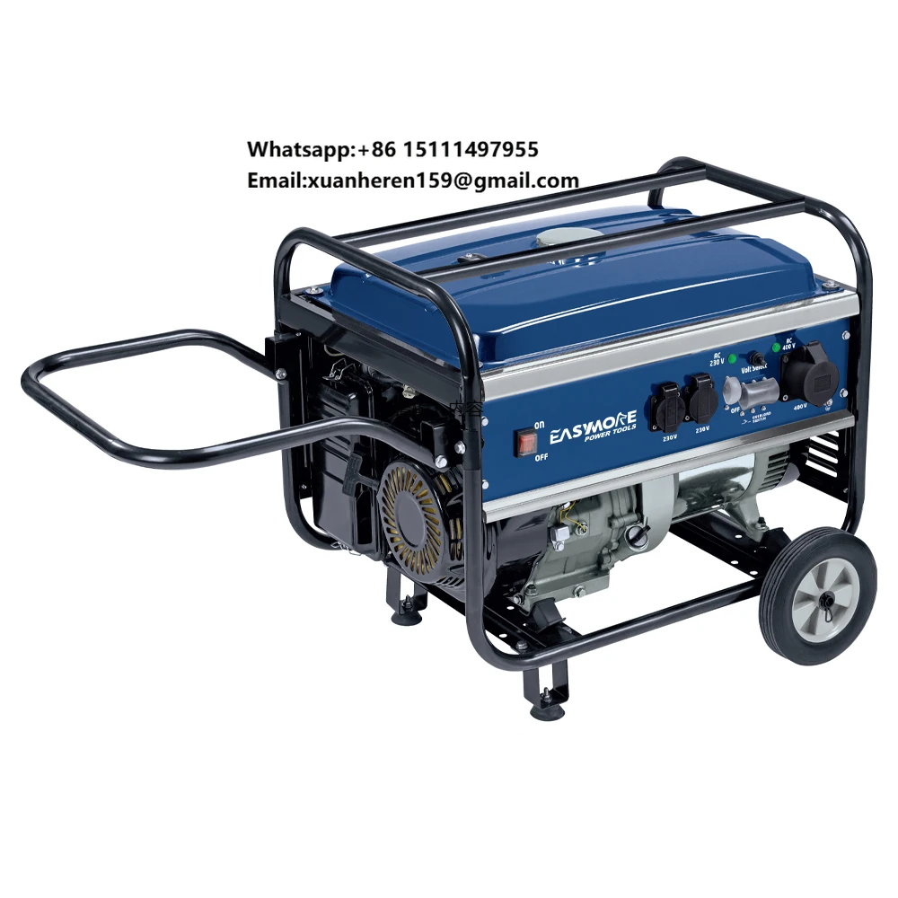 Good Quality Manufacturer of High Performance 50 Hz Frequency 5.5 KVa Mini Portable Gasline Generator Petrol Generator