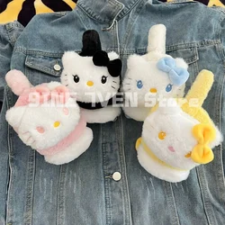 New Sanrio Kawaii Hello Kitty paraorecchie Cute Girl Heart Warm paraorecchie retrattile antigelo paraorecchie regali di natale per bambini