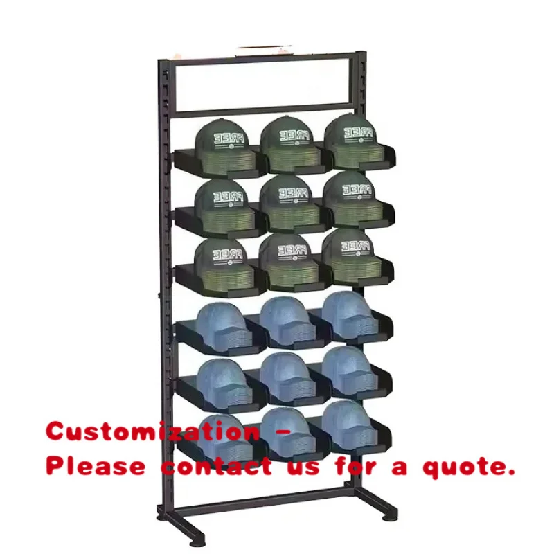 Expositor comercial moderno personalizado para tiendas, para cascos, gorras de béisbol, sombreros de vaquero, gorras trucker, sombreros Dandy, sombreros tipo pescador y sombreros deportivos, y para ropa.