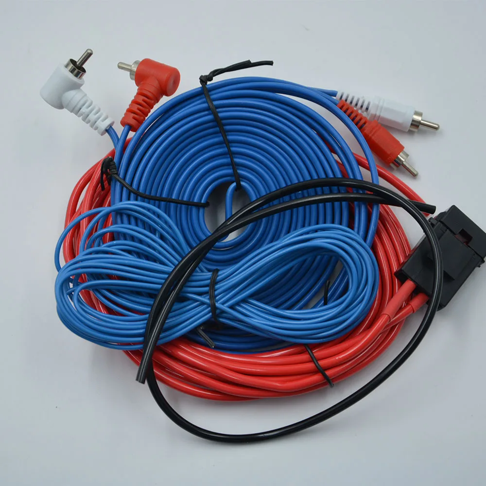 160B Car Audio Amplifier Subwoofer Wiring Kit All-in-One Power RCA Cable AGU Fuse Holder for Vehicle Stereo Speaker Installation
