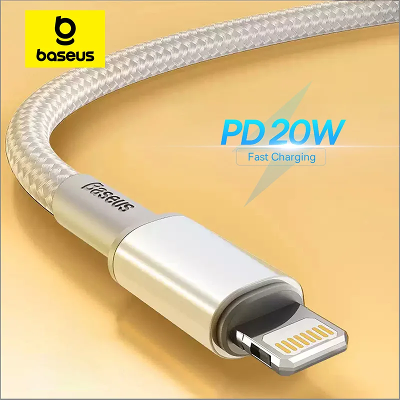 Cable Baseus 20W PD USB tipo C para iPhone 14, 13, 12 Pro Max, cargador de carga rápida para iPhone 11 Xs X tipo C, Cable de datos USB C