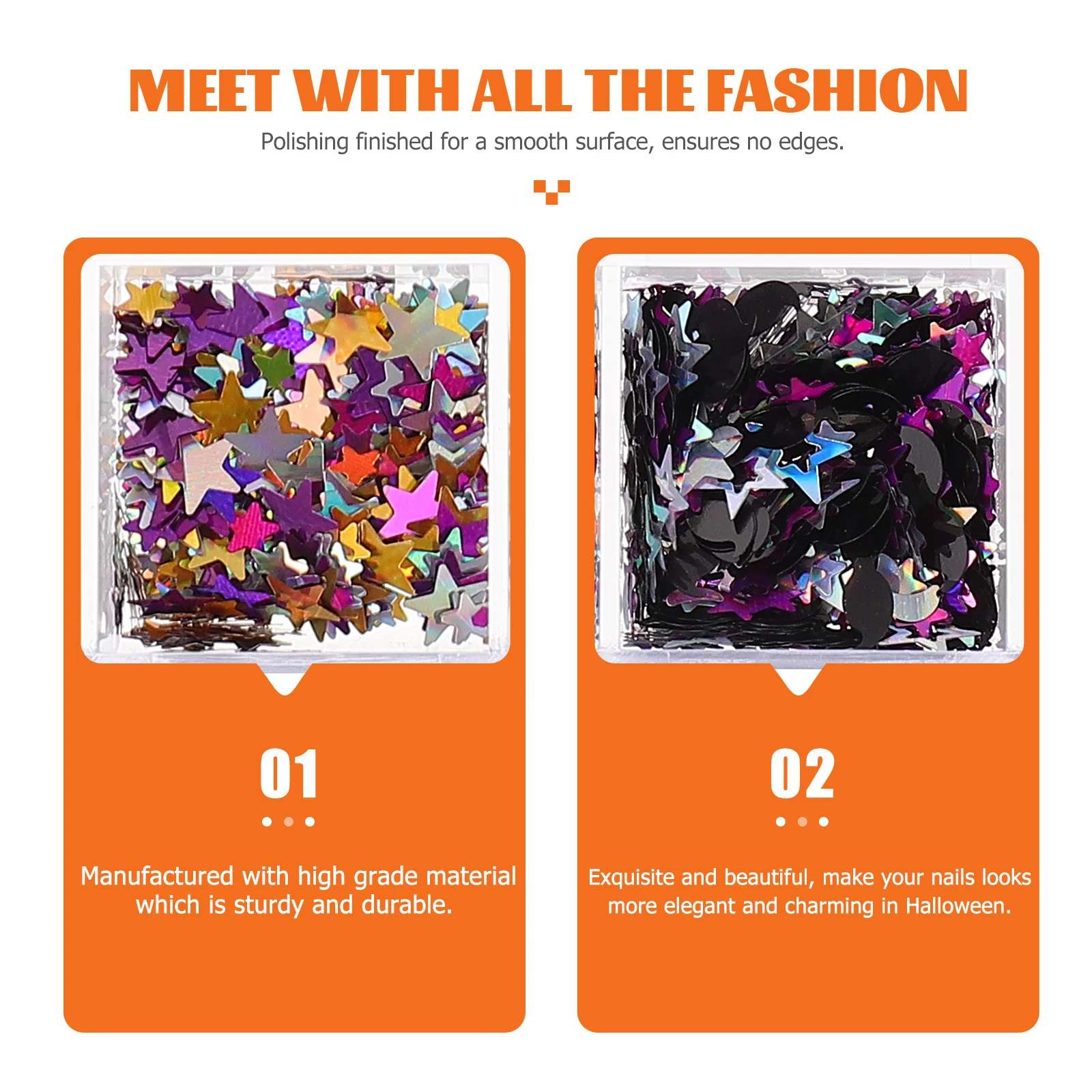 3 Boxes Halloween Pumpkin Skull Nail Art Sequins Chic Design DIY Manicure Glitter Patches Nail Decoration DIY Manicure Ornament