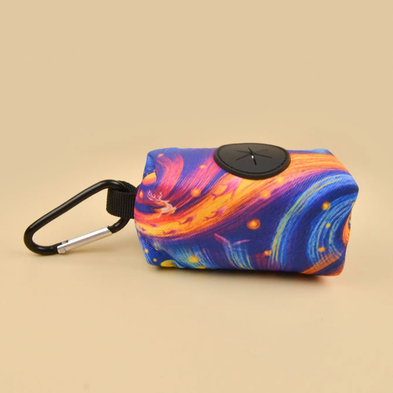 Dog Waste Bag Dispenser Portable Washable Poop Bags Holders Attach to Any Leashes With Fantasy Print