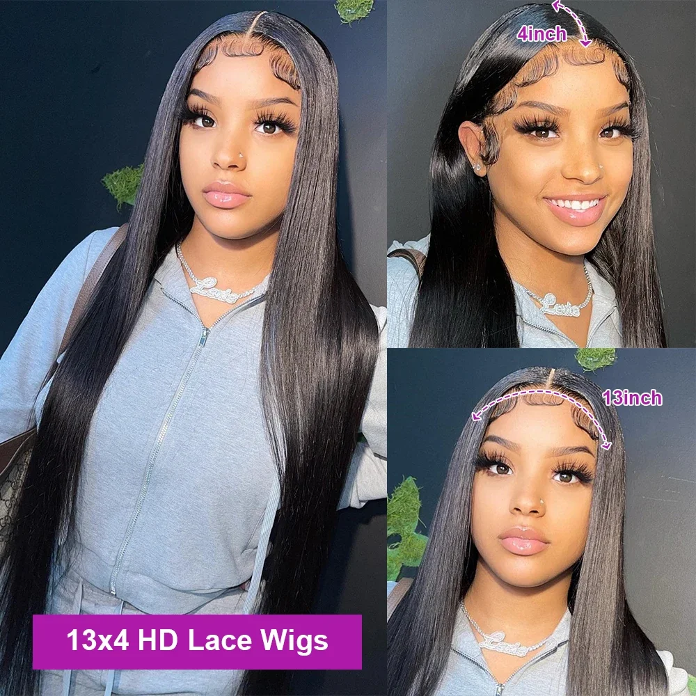 سيكانا-شعر مستعار بشري منتوف مسبقًا للنساء ، لون طبيعي ، بدون غراء ، مستقيم ، جاهز للذهاب ، برازيلي ، 6x4 ، 5x5