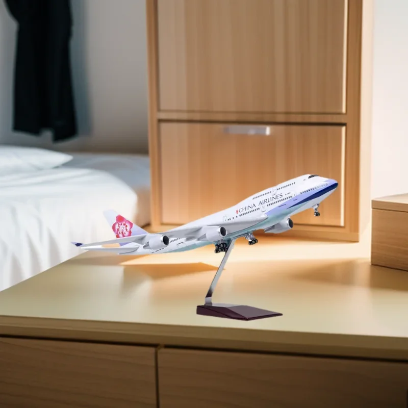 

Boeing B747 Aircraft Plane 1/150 47CM Aviation Airplane China Airlines Model Light Plane Airliner Gift Display Interior accessor