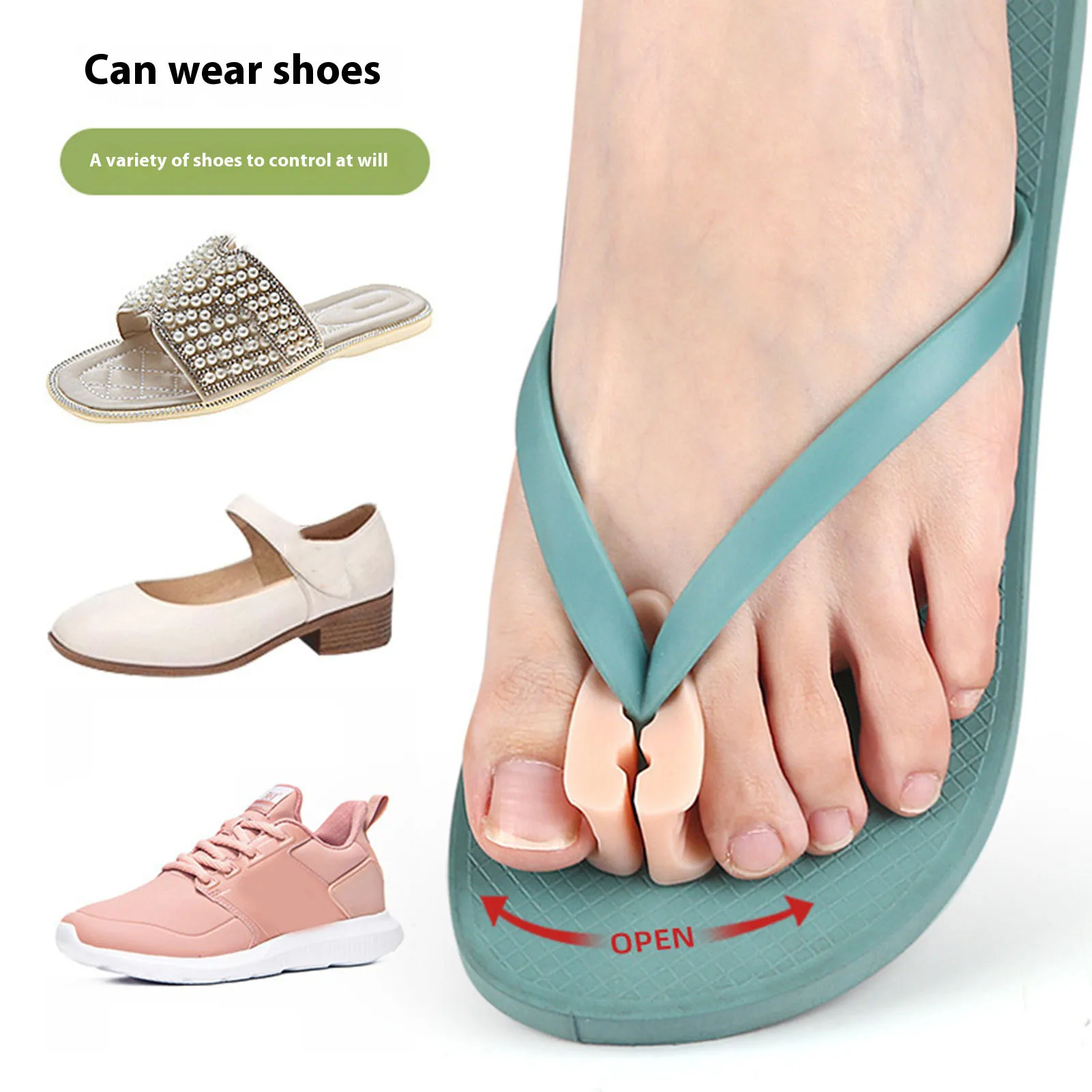 Teen Alignment Tool Bunion Teen Spacers Bal van Voet Kussens voor Mannen Vrouwen Teen Separator Stijltang Set voor Voet Uitlijning