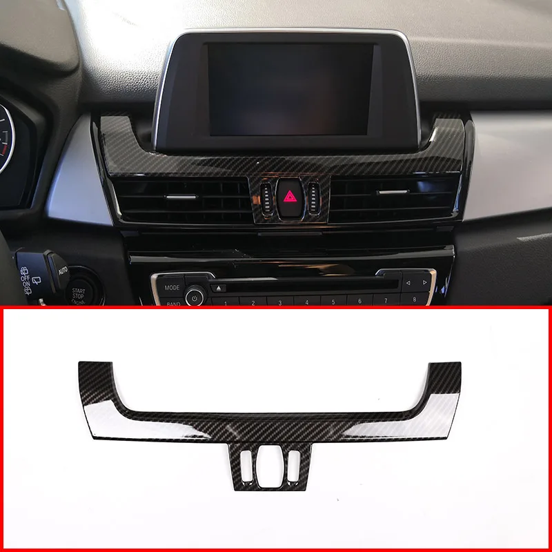 

Carbon Fiber Style For BMW 2 Series Gran Tourer F45 F46 218i 2014-2018 ABS Navigation Display Panel Cover Trim Accessories