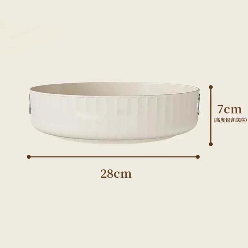 360Degree Rotatable Round Tray Countertop Multi Purpose Storage Tray Rotating Storage Rack Kitchen Storage Bathroom Organization