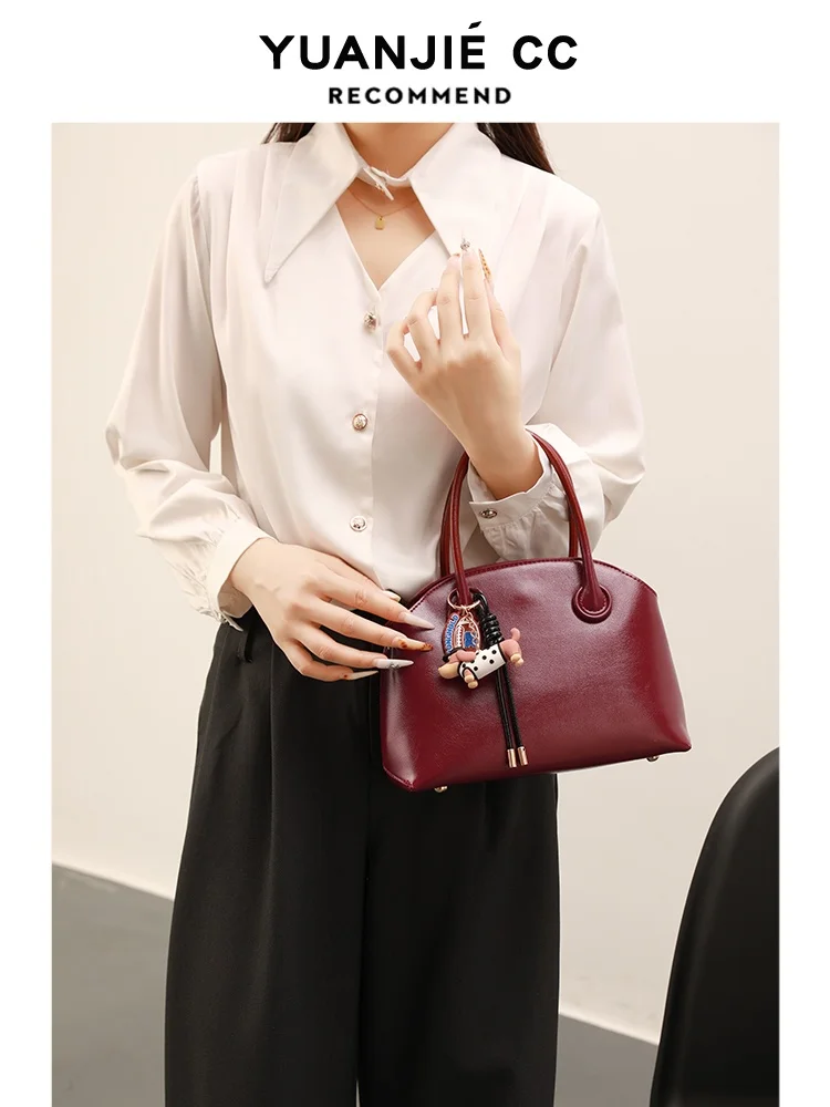 Red Wedding Bridal Bag Women's Crossbody Single Shoulder Handbag Elegant Mom Bag 2026 New Style Detachable Strap Waterproof