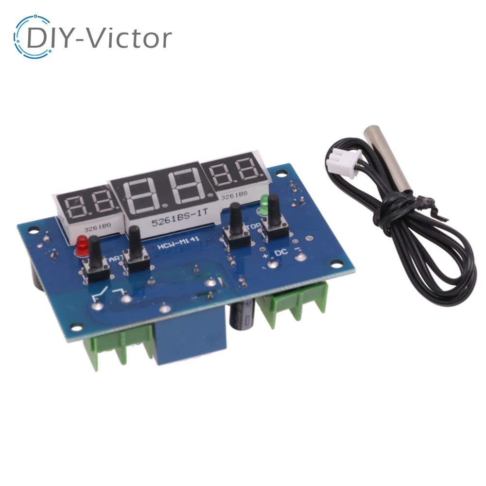 W1401 Thermostat Intelligent Digital Led Display Module Thermostat Temperature Controller Module NTC Sensor Module DC 12V